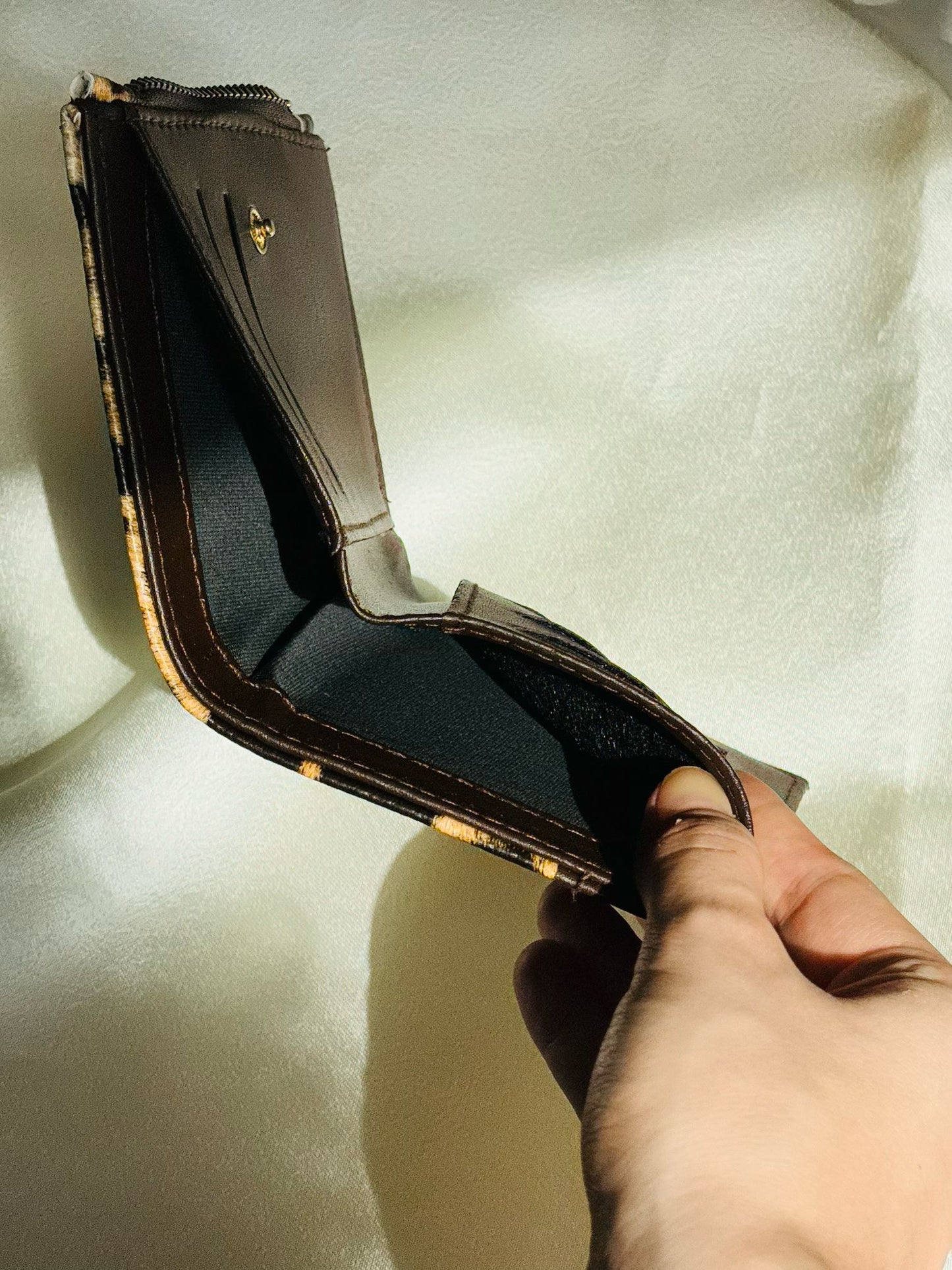 Evelyn, Leopar Desenli, Suni Deri, Fermuarlı, Bozuk Para Gözlü, Bol Kartlıklı Kadın Cüzdanı