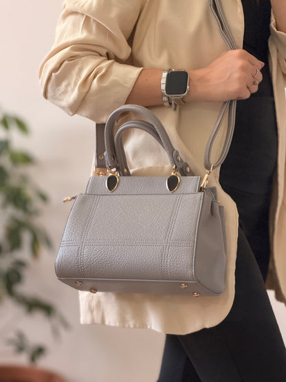 Luna Çift Gözlü Zarif Tasarımlı Uzun Askılı El ve Omuz Kadın Çantası