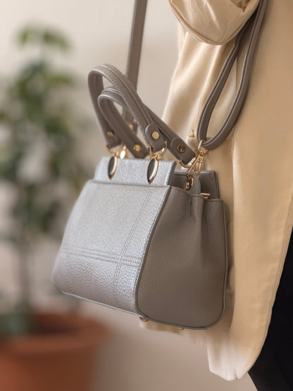 Luna Çift Gözlü Zarif Tasarımlı Uzun Askılı El ve Omuz Kadın Çantası