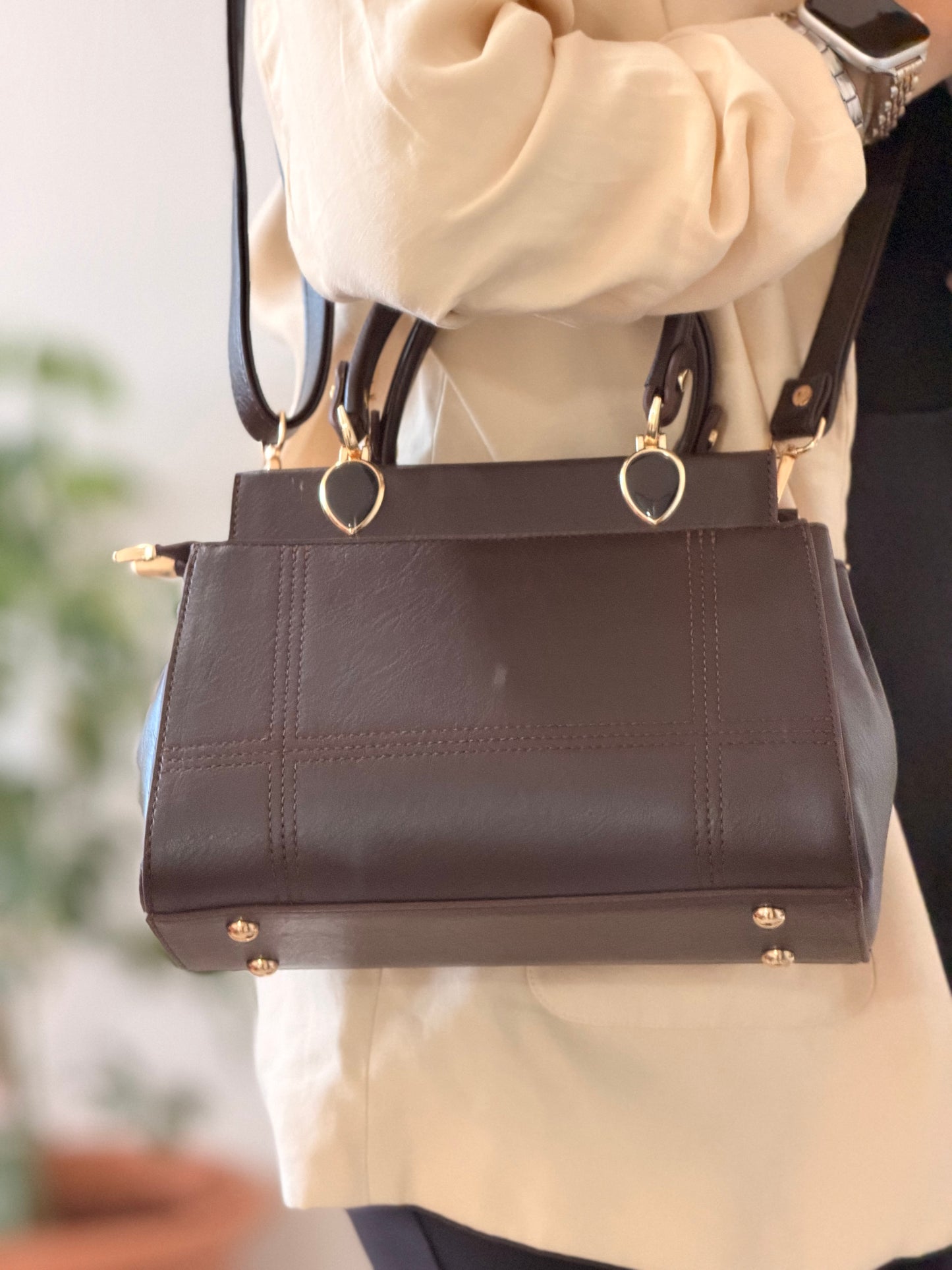 Luna Çift Gözlü Zarif Tasarımlı Uzun Askılı El ve Omuz Kadın Çantası