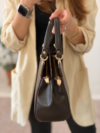 Luna Çift Gözlü Zarif Tasarımlı Uzun Askılı El ve Omuz Kadın Çantası