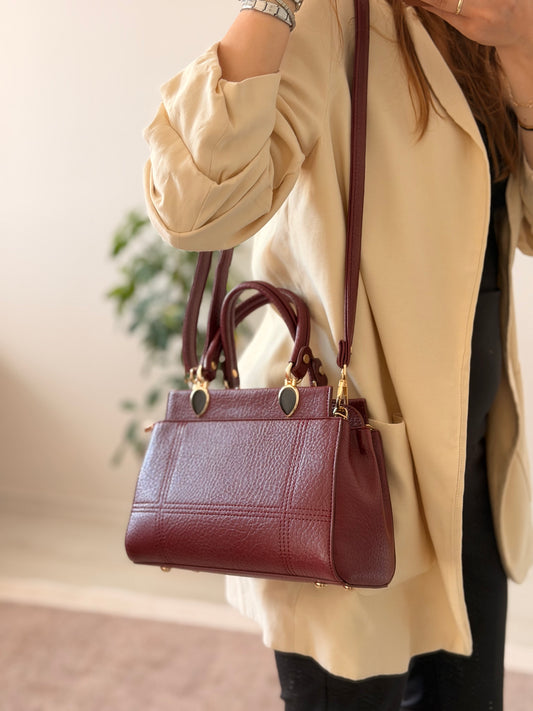 Luna Çift Gözlü Zarif Tasarımlı Uzun Askılı El ve Omuz Kadın Çantası