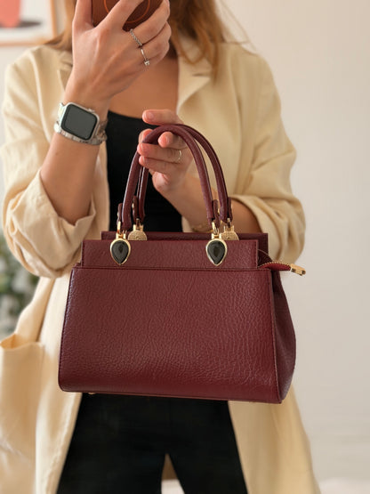 Luna Çift Gözlü Zarif Tasarımlı Uzun Askılı El ve Omuz Kadın Çantası