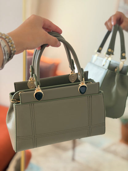 Luna Çift Gözlü Zarif Tasarımlı Uzun Askılı El ve Omuz Kadın Çantası