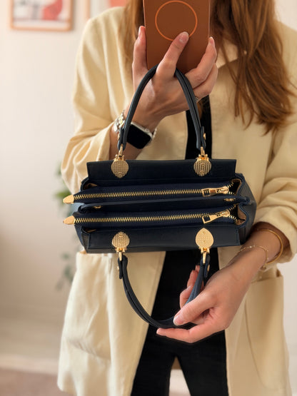 Luna Çift Gözlü Zarif Tasarımlı Uzun Askılı El ve Omuz Kadın Çantası