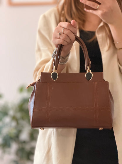 Luna Çift Gözlü Zarif Tasarımlı Uzun Askılı El ve Omuz Kadın Çantası