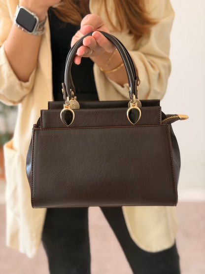 Luna Çift Gözlü Zarif Tasarımlı Uzun Askılı El ve Omuz Kadın Çantası