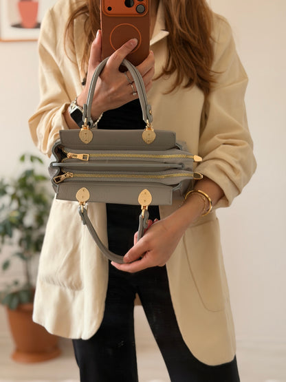 Luna Çift Gözlü Zarif Tasarımlı Uzun Askılı El ve Omuz Kadın Çantası