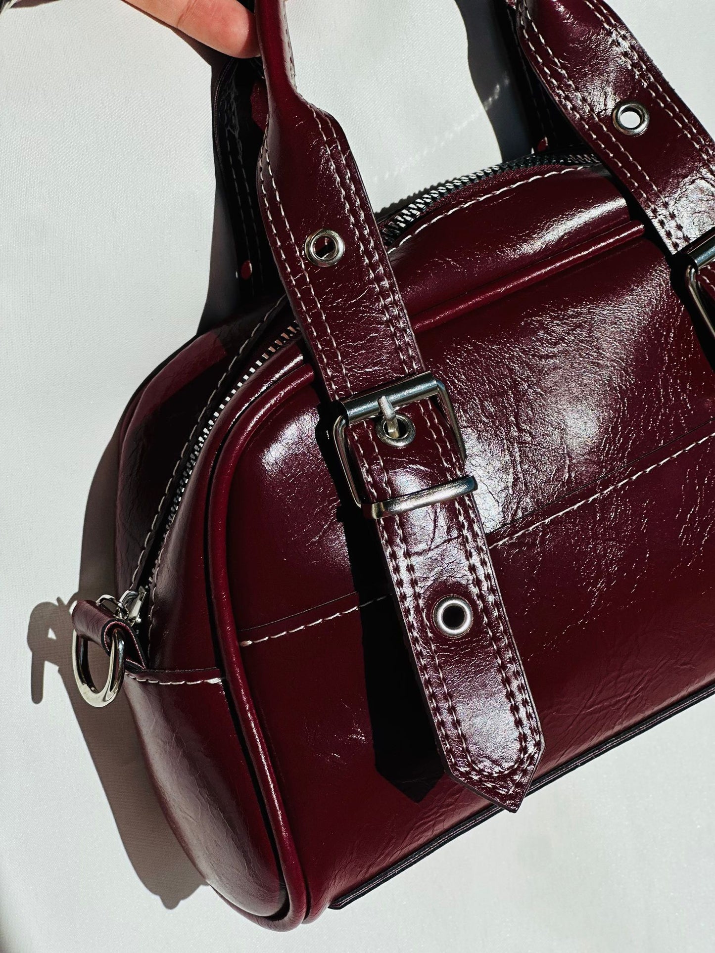 ELARA ÇİFT KEMER TOKALI KADIN EL VE OMUZ ÇANTASI