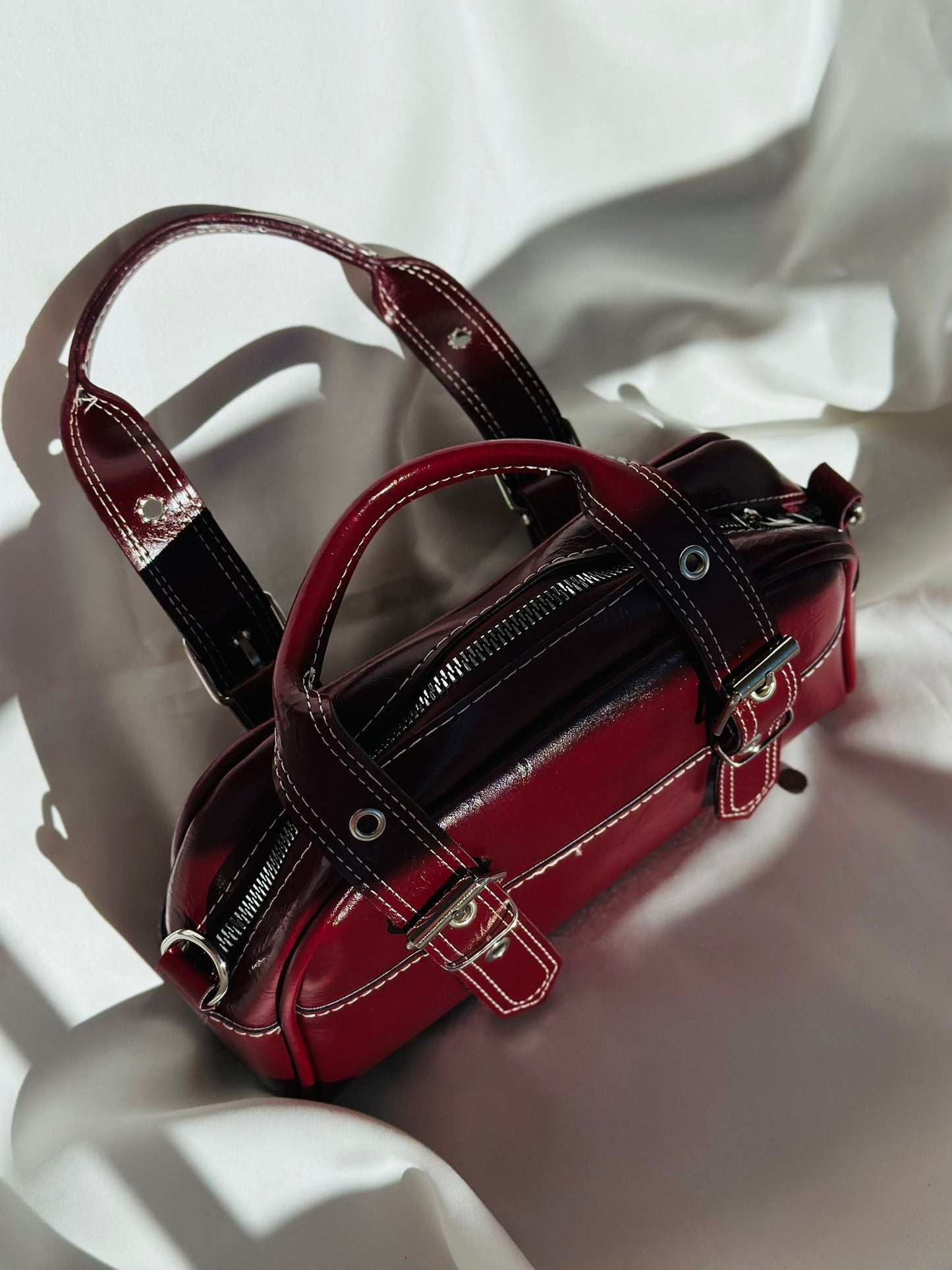 ELARA ÇİFT KEMER TOKALI KADIN EL VE OMUZ ÇANTASI