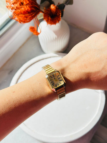 Nora Gold renk metal ray kordon, zarif, şık, minimal, Kadın Kol Saati