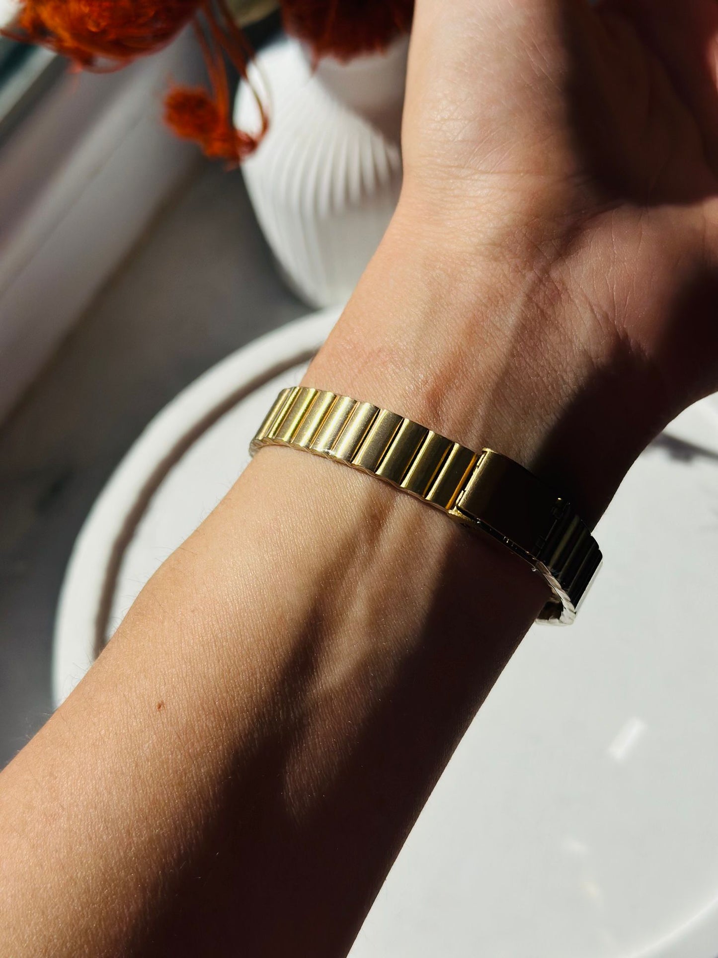 Nora Gold renk metal ray kordon, zarif, şık, minimal, Kadın Kol Saati