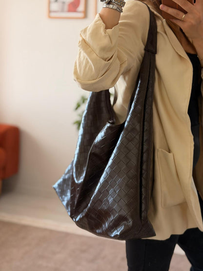 Seren Salaş Örgü Desenli Kadın Omuz Çantası