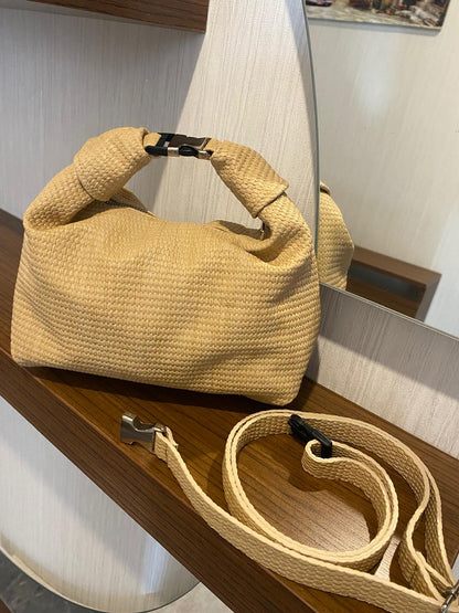 URBAN HASIR DESENLİ KADIN EL VE OMUZ ÇANTASI