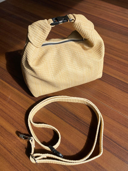 URBAN HASIR DESENLİ KADIN EL VE OMUZ ÇANTASI