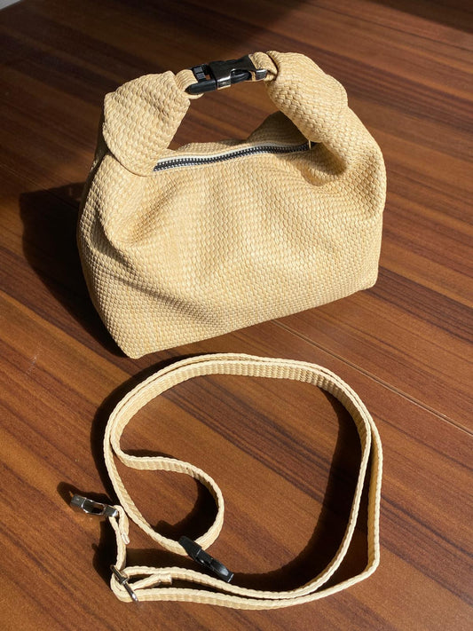 URBAN HASIR DESENLİ KADIN EL VE OMUZ ÇANTASI