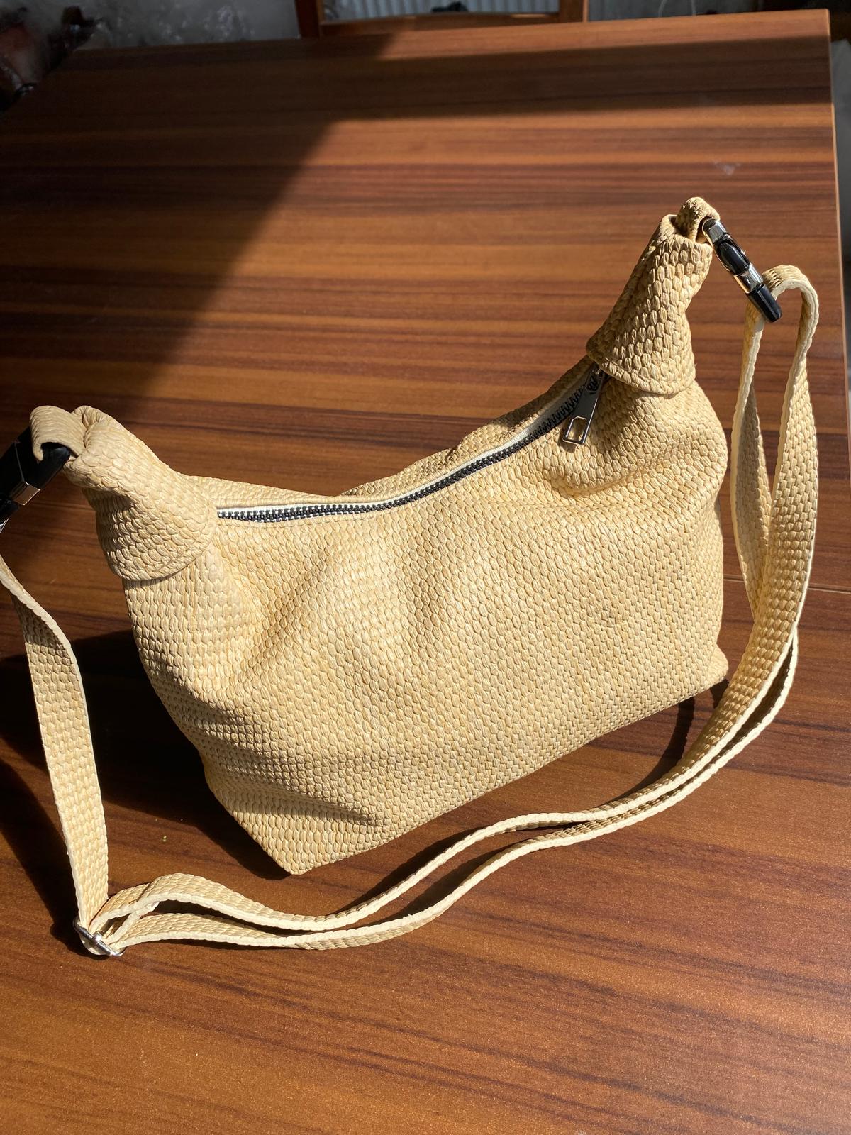 URBAN HASIR DESENLİ KADIN EL VE OMUZ ÇANTASI