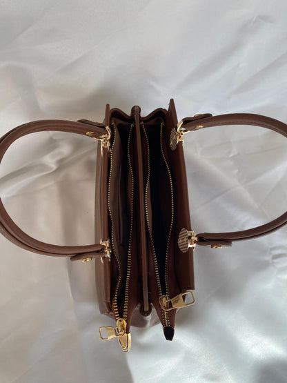 Luna Çift Gözlü Zarif Tasarımlı Uzun Askılı El ve Omuz Kadın Çantası