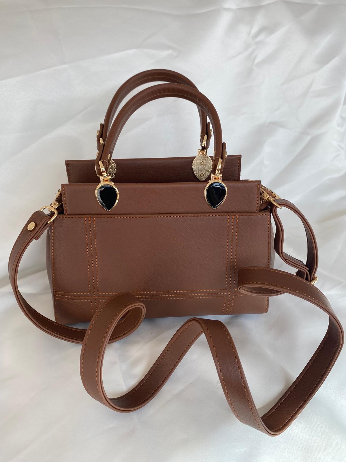 Luna Çift Gözlü Zarif Tasarımlı Uzun Askılı El ve Omuz Kadın Çantası